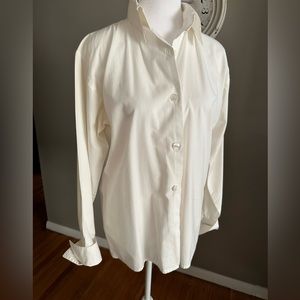 Moda Int. white French cuff button down